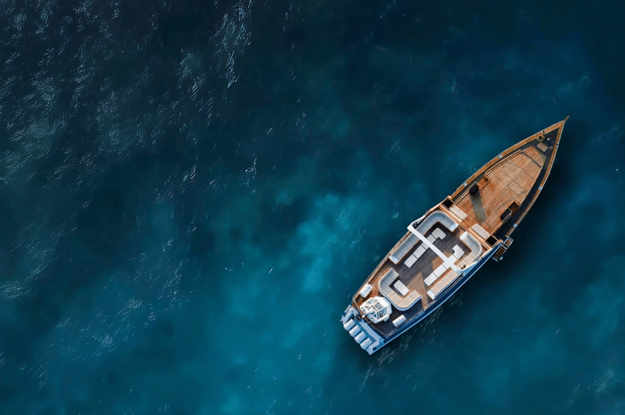 Shivanna Yacht aerial sea view