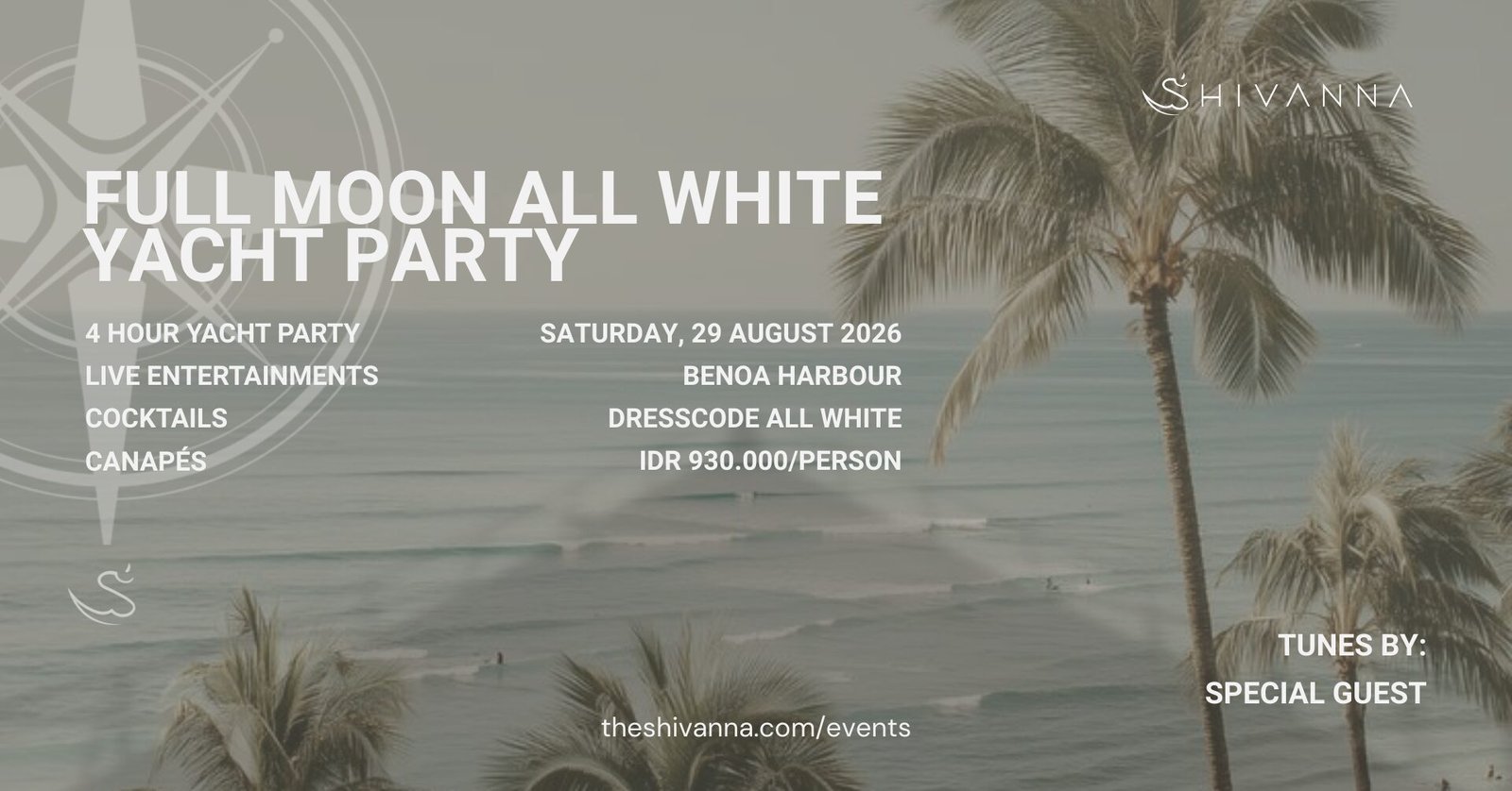 Prepare to be enchanted as the sun fades and the celestial glow takes over. Join us aboard The Shivanna for a transformative Full Moon celebration, where the energy of the lunar cycle meets the luxury of the open sea.