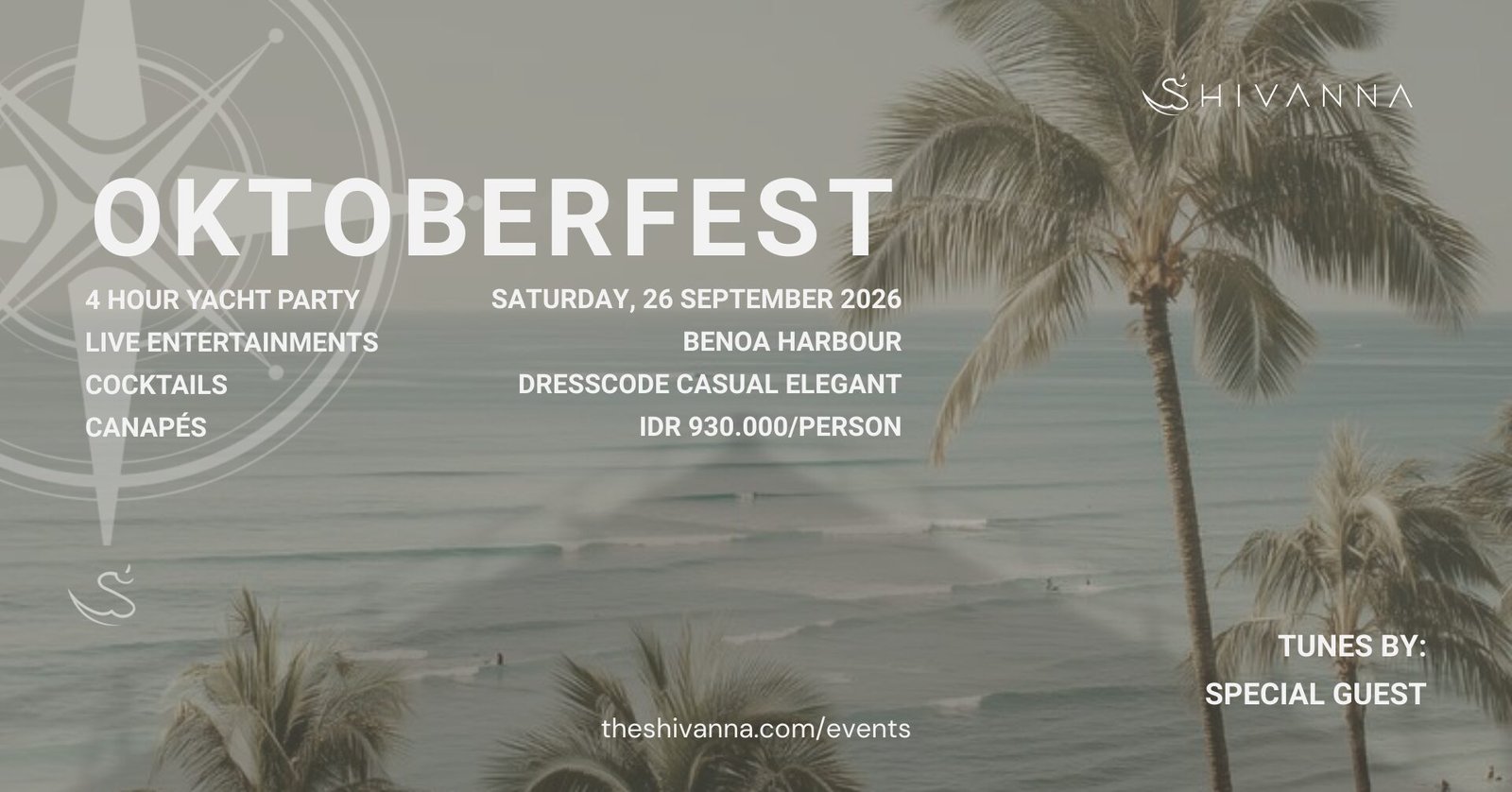 Step aboard The Shivanna for a one-of-a-kind Oktoberfest celebration that blends traditional Bavarian merriment with the luxury of a sunset voyage.