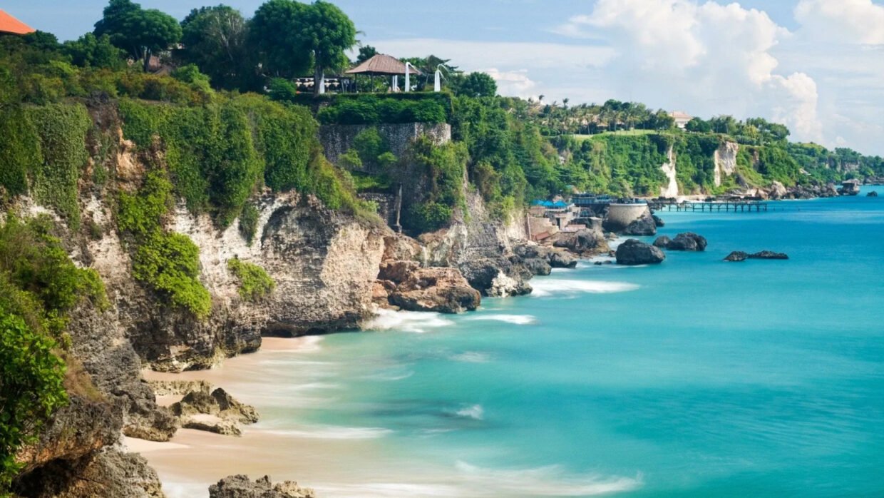 Bukit Peninsula coastline viewed from the sea