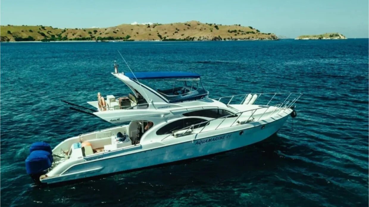 Yacht cruising during Bali's rainy season